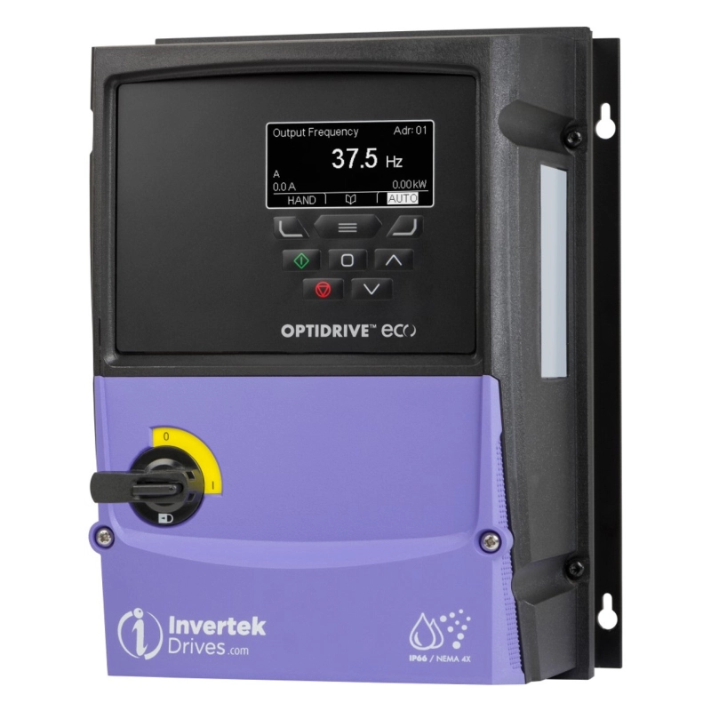 Frekvenční měnič 5.5kW, INVERTEK ODV-3-240140-3F1E-MN, s vypínačem, napájení 3 fáze